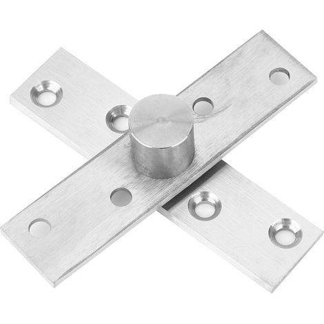 Lot de 2 charnières à pivot 360° acier inox haut/bas axe neutre - quincaillerie (1/5)