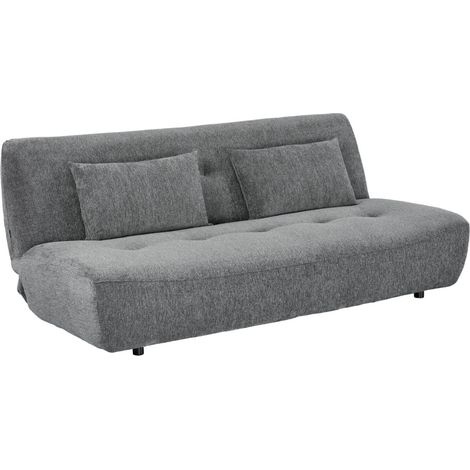 sweeek - 3-Sitzer Schlafsofa mit Chenille-Bezug, Chenille, Grau