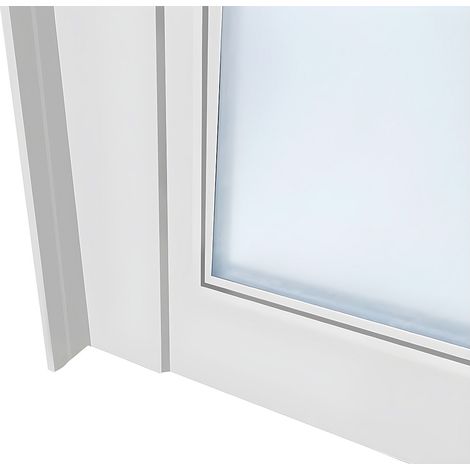 Vente-Unique – Verrière d'intérieur en verre trempé et aluminium – 180x130 cm – Blanc mat – Pour séparation lumineuse des espaces