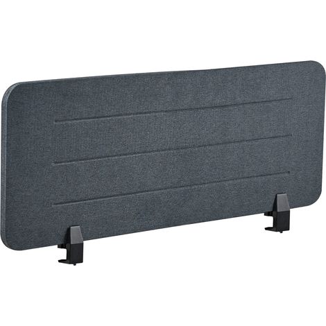 Panel separador tablero PET acústico tapizado de tela 120 x 40 cm gris oscuro Ziggy