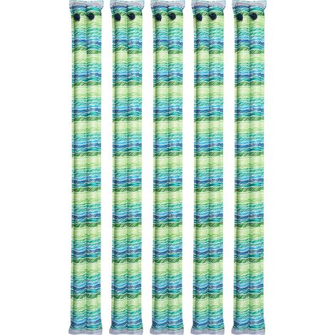 Mophorn 8 Ft Pool Cover Water Bags, Set of 5, Double Chamber Design with Reflective Strips, 0.3mm Thick PVC Tubes with Leak-Resistant Screw Caps, Ideal for Securing Winter Inground Pool Covers (1/5)