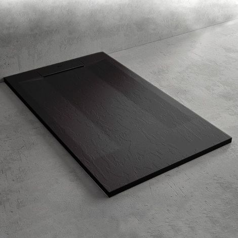 Plato de ducha pizarra SUEZ negro  80x200 cm (1/5)