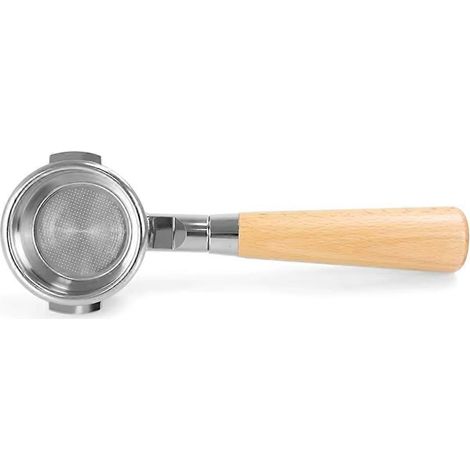 Filtre double couche en acier inoxydable de 58 mm, poignée en bois massif A-- (1/5)