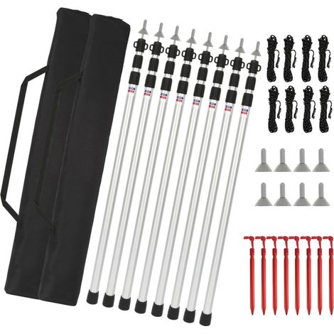 SWANEW Pali per tenda in alluminio Pali per tenda. pali da campeggio. pali di supporto per tende da sole regolabili. 88cm-234cm 8X (1/5)