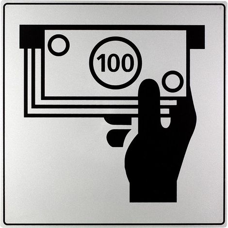 Plaque de porte Distributeur automatique de billets - Gamme Iso 7001 200x200mm - 4380087
