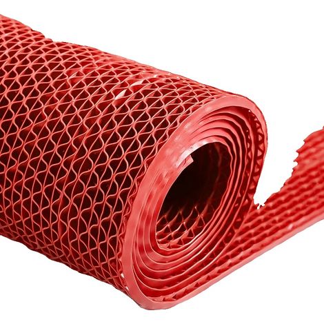Rutschfeste Fußmatte, Wasserdicht, Leicht zu Reinigen, 60X120CM, Rot (1/2)