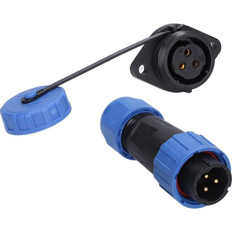 Luftfahrtstecker, 3-polig, wasserdicht, für Computer, 250 V, 10 A (1/5)