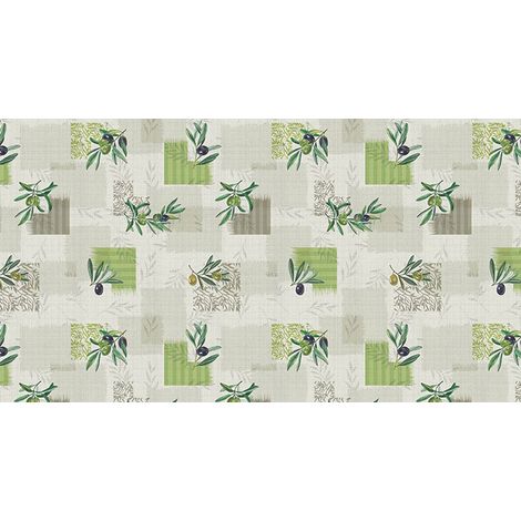 TOVAGLIATO IN PVC FANTASTIK OLIVE 1161-1  Rotolo cm.140 (H) x 20 mt (L)