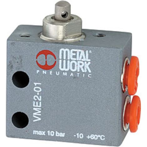 Riegler 3/2-Wege-Miniaturventil, mechanisch, Stößel, NO, M5 seitlich (1/3)