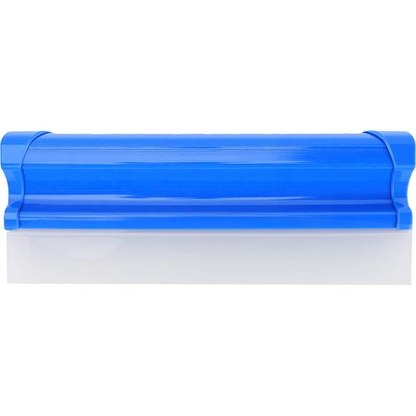 Raclette voiture bleue double rangée, poignée plastique, lame silicone, fenêtre courte 20cm (1/5)