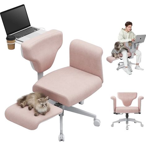 Chaise Multi-Posture, Design Ergonomique, Plateau de Computation Extensible, FB-P (1/2)