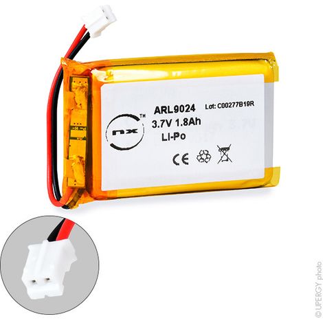 NX – Batterie Li-Po 1S1P 3.7V 1800mAh – PCM – JST PHR2 – Technologie de haute performance pour applications exigeantes (1/3)