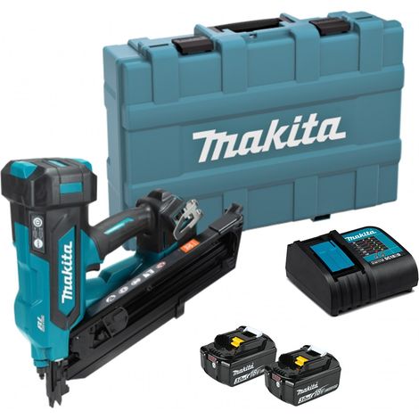 Makita DBN900SFE 18V LXT Brushless 3-1/2 Framing Nailer, 30° Clipping Head - 2x 3Ah Batteries, DC18SD Charger & Carrying Case (1/5)
