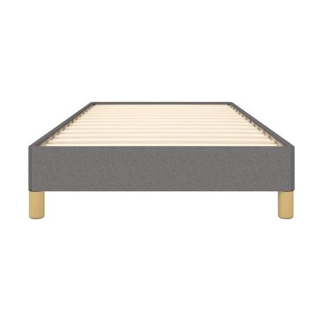 Cadre de lit gris foncé (sans matelas), 80 × 200 cm, tissu, tissu doux et respirant, pour chambre, décor moderne, facile à assembler (1/5)