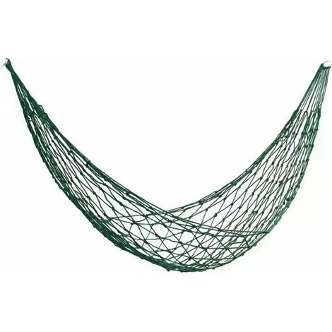 Hamac filet corde nylon 400 lb pour 1 personne hamac couchage avec anneau fer camping extérieur (1/4)