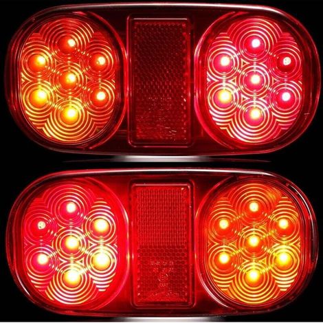 Feux de Remorque LED 12V,2pcs Feu Arriere pour Remorque LED Etanche