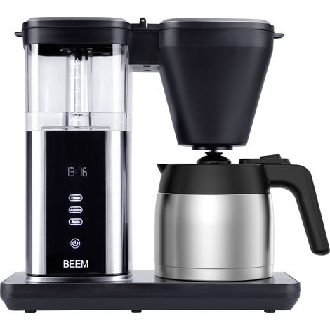BEEM 03890 Cafetière noir, argent Nombre de tasse=10 verseuse thermofuge, minuteur, fonction de cons (1/5)