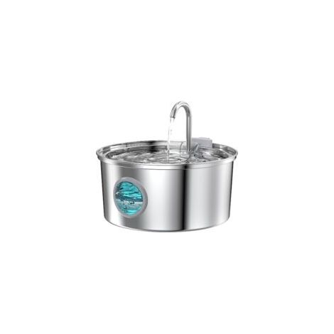 Fontaine a Eau Chat INOX: Fontaine à Eau pour Chat - 3,2L Fontaine a Eau - Convient aux Chats, Chiens et Autres Animaux de Compagnie - (1/5)