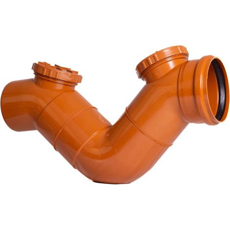 Sifone firenze orizzontale fognatura (2 Tappi) : Diametro - 125