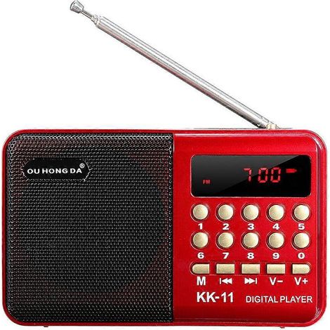 Robuster FM-Lautsprecher, digitales tragbares Radio, tragbarer digitaler FM-USB-TF-MP3-Player