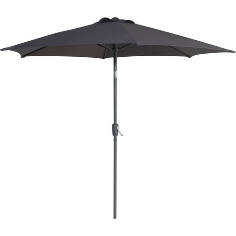 Parasol de Jardin 2,7 m inclinable à 30° Protection UV 50+ Gris (1/5)