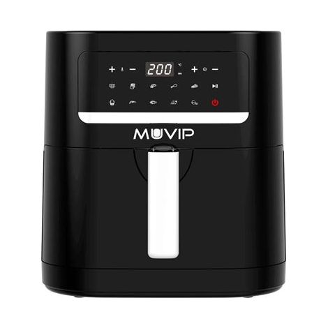 Muvip freidora aire caliente 7 litros 1800w pantalla tactil - 10 programas de coccion - color negro