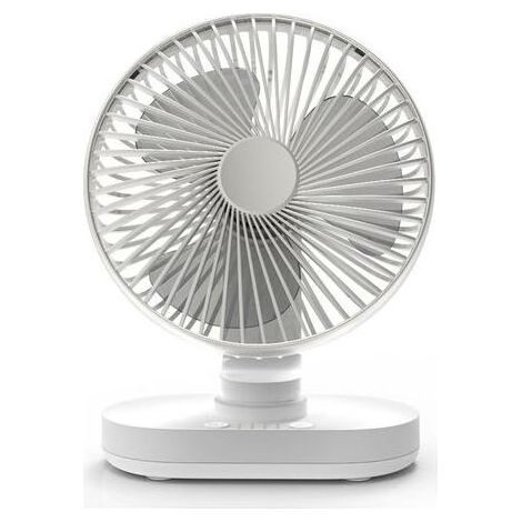 Ventilateur de table silencieux 16,5 cm – Auto oscillant 4 vitesses – Batterie 4000 mAh – Autonomie jusqu'à 20 heures – Design moderne (1/5)