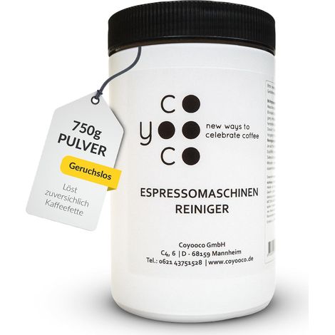 Poudre de nettoyage pour porte-filtre 750 g - Dégraissant de café - Nettoyant pour groupe de café - Accessoires porte-filtre - Élimine efficacement la graisse et les dépôts (1/5)