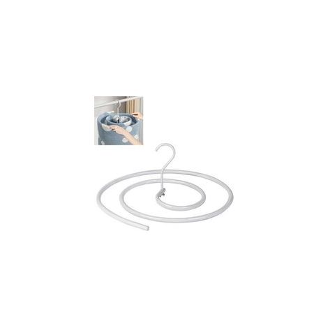 Spiralförmiger Wäscheaufhänger, große Ausführung (45 cm Durchmesser) für Daunendecken, platzsparender Wäscheaufhänger, geeignet für Laken, Decken, Tischdecken, Schals, Tücher und mehr - Crezuo