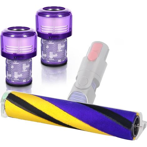 Brosse V12 pour Dyson V12 Detect Slim Absolute - Pièces de rechange pour aspirateur - Brosse de sol souple - Accessoire avec filtre HEPA (1/5)