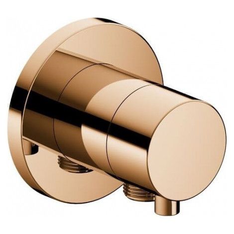 Raccord Keuco IXMO 59541, robinet d'arrêt avec raccord de tuyau encastré, rosette ronde, poignée IXMO Comfort, Coloris: Bronze poli - 59541021101