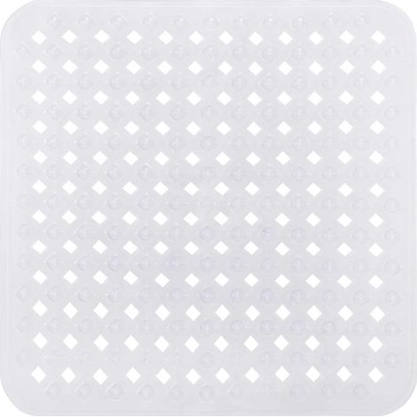 Tapis de douche antidérapant 53 x 53 cm avec ventouses, lavable en machine,résistant à la moisissure, sensible à la peau (1/5)