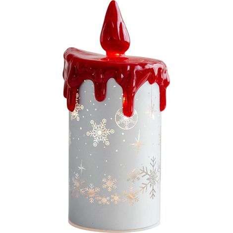 Bougie Lumineuse En Verre - Bougie LED Avec Effet Cire Fondante Et Mèche 3D - Décoration Intérieure Pour Noël Et Halloween - Lot De 1 (1/5)