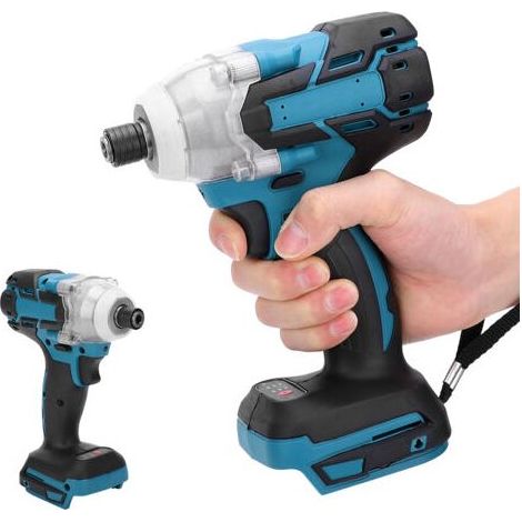 Perceuse-visseuse sans fil Makita 21V, outil électroportatif à batterie lithium, clé à chocs brushless pour bricolage et travaux professionnels (1/5)