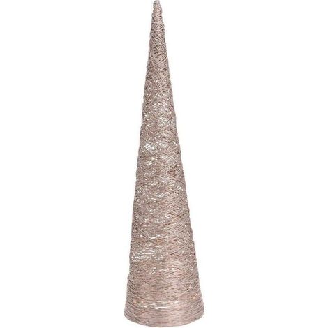 Albero a forma di cono con 40 LED 80 cm dorato (1/4)