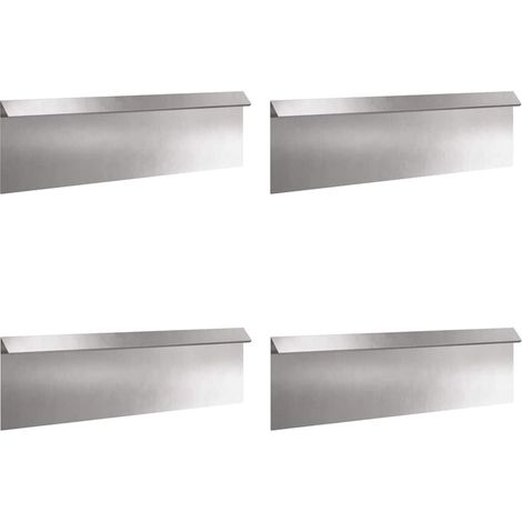 Valla para caracoles 4 pcs Plateado 100 x 3,5 x 25 cm vidaXL (1/5)