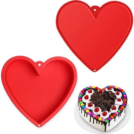 Herzförmige Kuchenform, 8,6 Zoll, antihaftbeschichtete Silikon-Herzkuchenform (1/5)