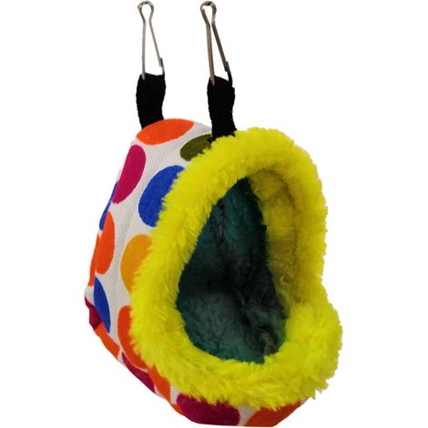 Nid Suspendu Pour Oiseaux Et Petits Animaux - Cachette Chaude En Peluche - Fixation Par Clips - Dimensions S/M/L - 1 Pièce (1/3)