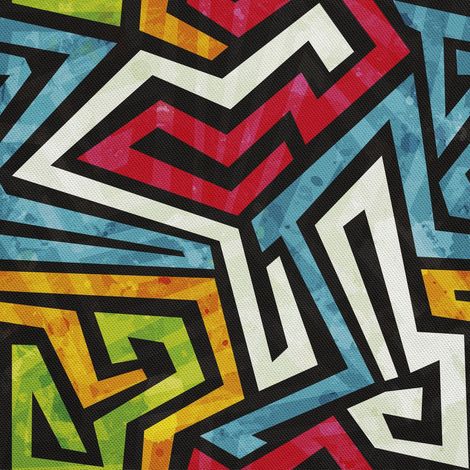 Outdoor-Dekorstoff Oxford - Motiv Graffiti I DX074 (1/5)