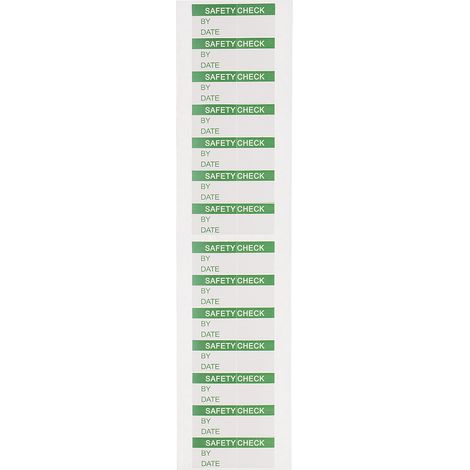 Rs Pro – Étiquettes adhésives pré-imprimées blanches 38x15mm – Lot de 140 – Pour sécurité et identification – Imprimées en tissu vinyle (1/2)