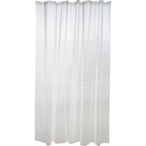Cortina de ducha EVA KOLDING 180x200cm CALIDAD PREMIUM Transparente - Anillas incluidas MSV (1/4)