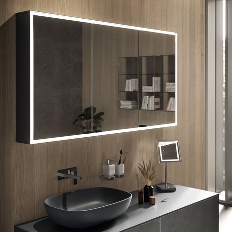 Inda - Specchio contenitore esterno 3 ante Quattro+ Evo 158,5x82