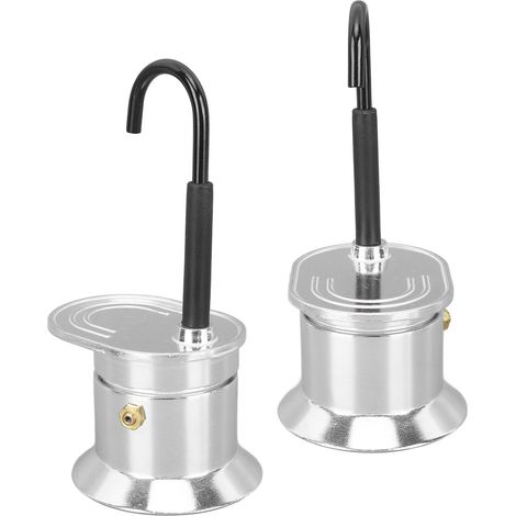 Pot Moka à Tube unique, 1 tasse, 50ML, bec en alliage d'aluminium, cuisinière, cafetière italienne pour les fêtes en plein air et les voyages