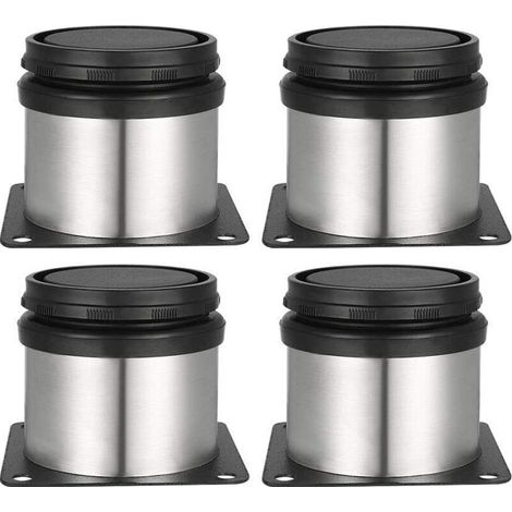Set of 4 height-adjustable stainless steel furniture legs for sofas, tables and cabinets, 6 x 5 cm (1/5)