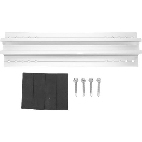 Rail de montage de panneau solaire de toit de camping-car, support en alliage d'aluminium haute résistance de 300mm pour hangars, garages, pont. (1/5)