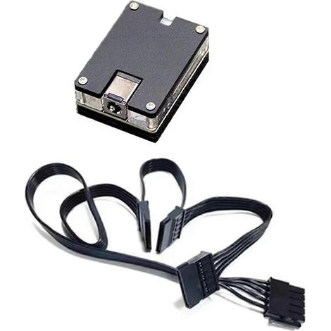 Adaptateur secteur rigide 3SATA 5,5 x 2,5 mm DC vers 12 V/5 V pour disque dur/SSD SATA (1/5)