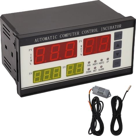 Incubateur automatique de contrôle par ordinateur, contrôleur d'incubation d'œufs, système de Thermostat, capteur de température et d'humidité (1/5)