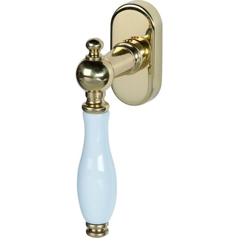 Finestra Alpertec Nany in porcellana bianca con manico in ottone lucidato penna lunghezza 40 mm finestra borchia, 32218410K1