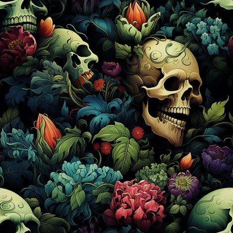 Tela decorativa para exteriores Oxford - Motivo de calavera I DX4171 (1/5)