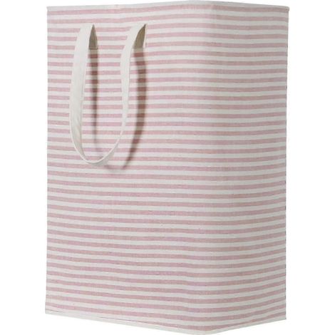Panier à linge sale 72 L pliable en tissu imperméable, grande capacité, rose, 40 x 30 x 60 cm HY-26